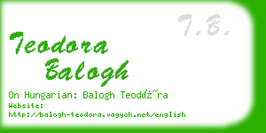 teodora balogh business card